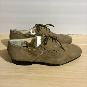 Booker’s Leather Suede Derby Oxford Shoes Made in Italy Tan Sz 42 US8.5 Classic